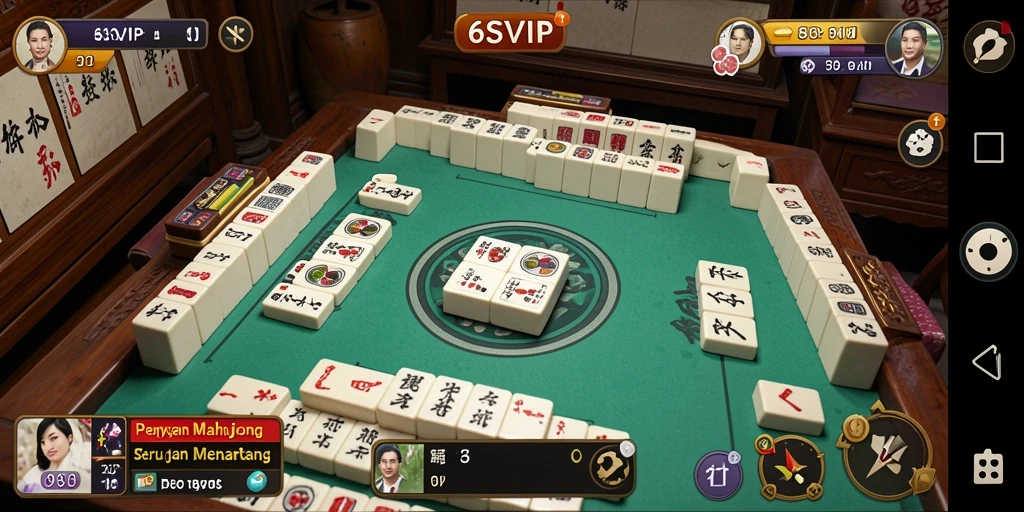 Screenshot game 6SVIP menampilkan gameplay Mahjong yang seru.