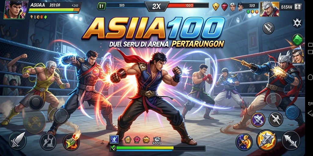 Tampilan aksi mendebarkan dari pertarungan di ASIA100.