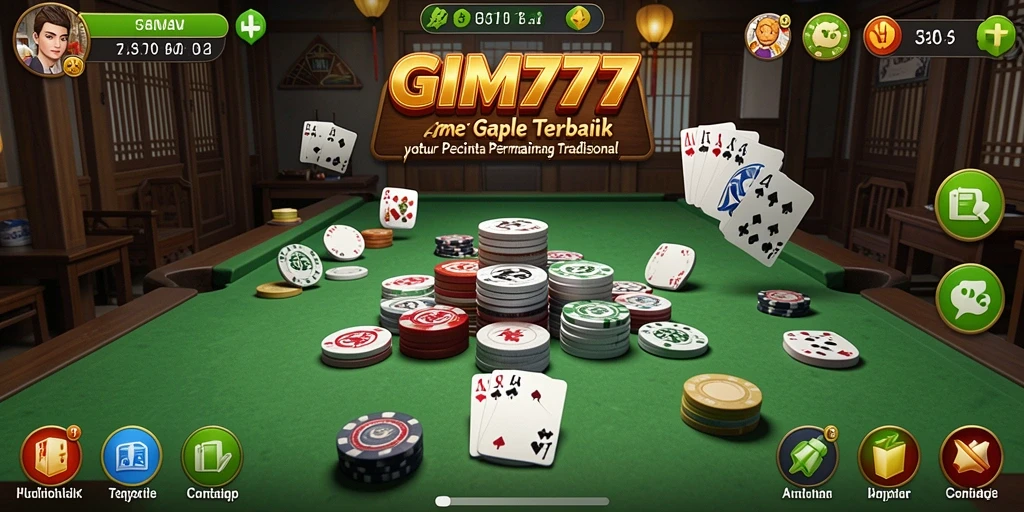 Tampilan gameplay GIM777 yang menggembirakan dalam bermain Gaple.
