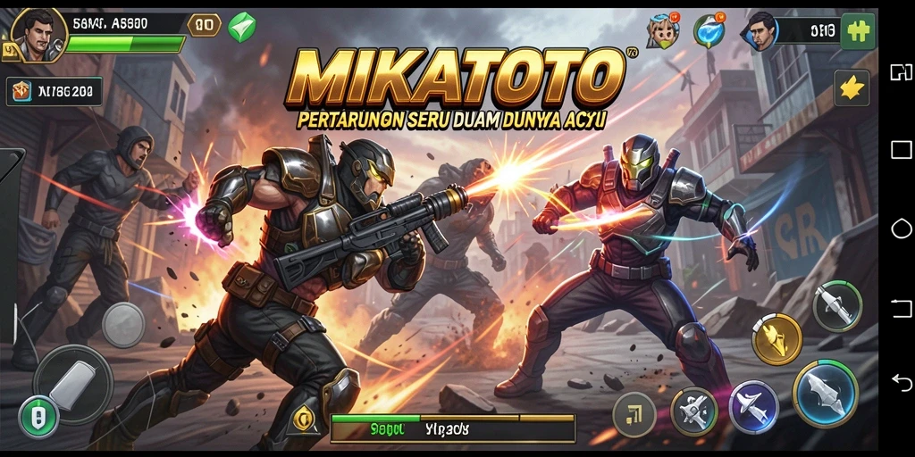 Tampilan gameplay MIKATOTO dengan pertarungan yang mendebarkan.